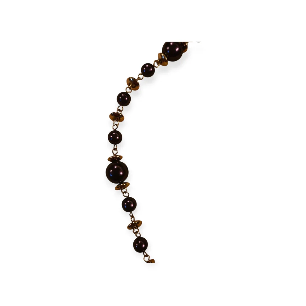 Worthington Vintage Black and Gold Beaded Necklace - Picture 2 of 2